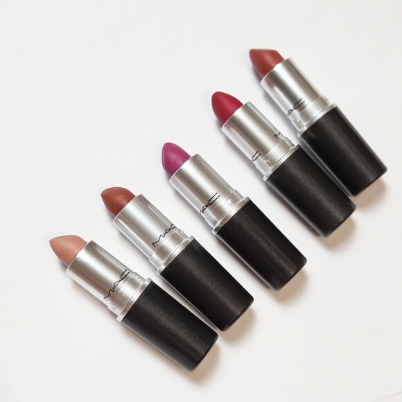 MAC Cosmetics Lipsticks Matte Bundle Lot Ruby Woo Honey Love Chili Marrakesh + - Picture 1 of 1